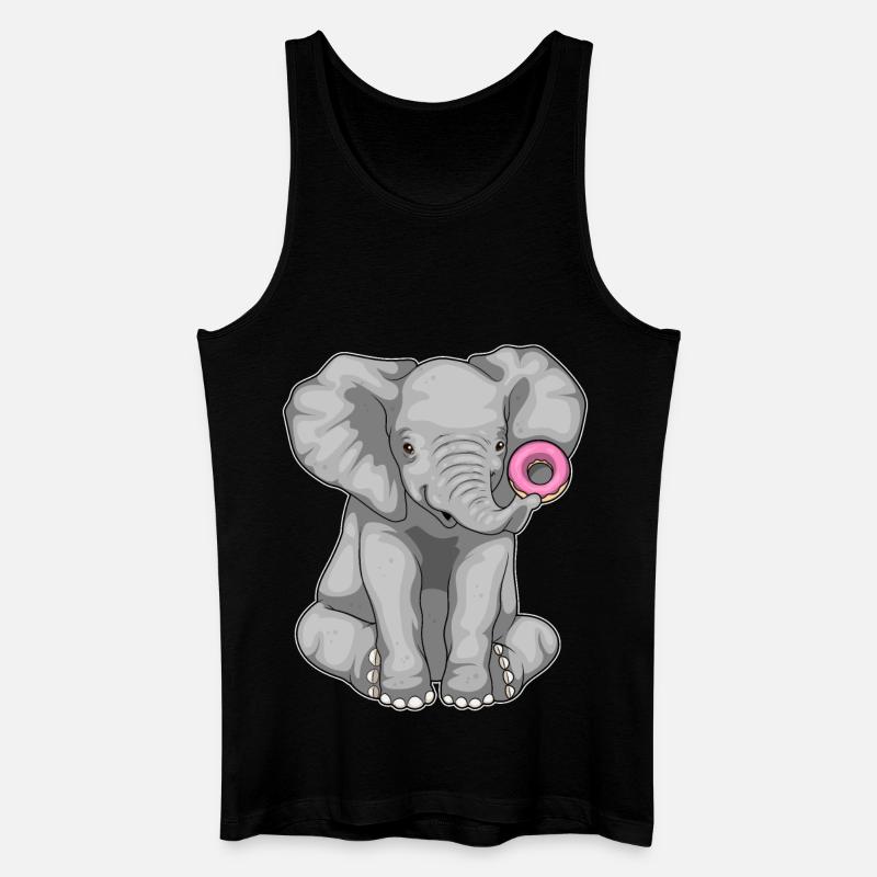 Beignet éléphant - Débardeur bio Homme - noir