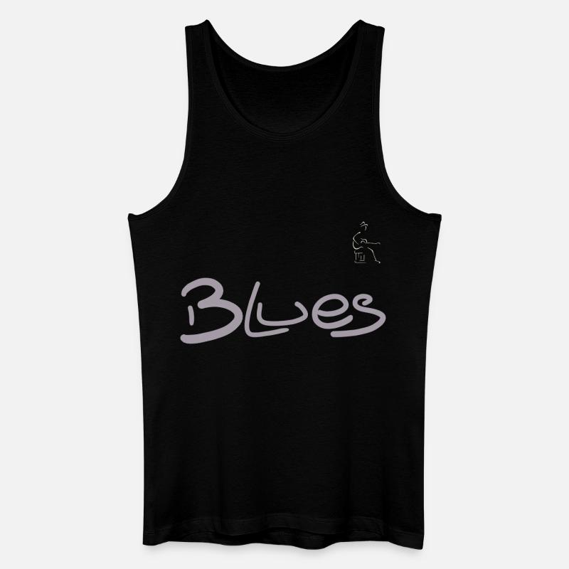 Blues-Gitarrist - Männer Bio Tank Top - Schwarz