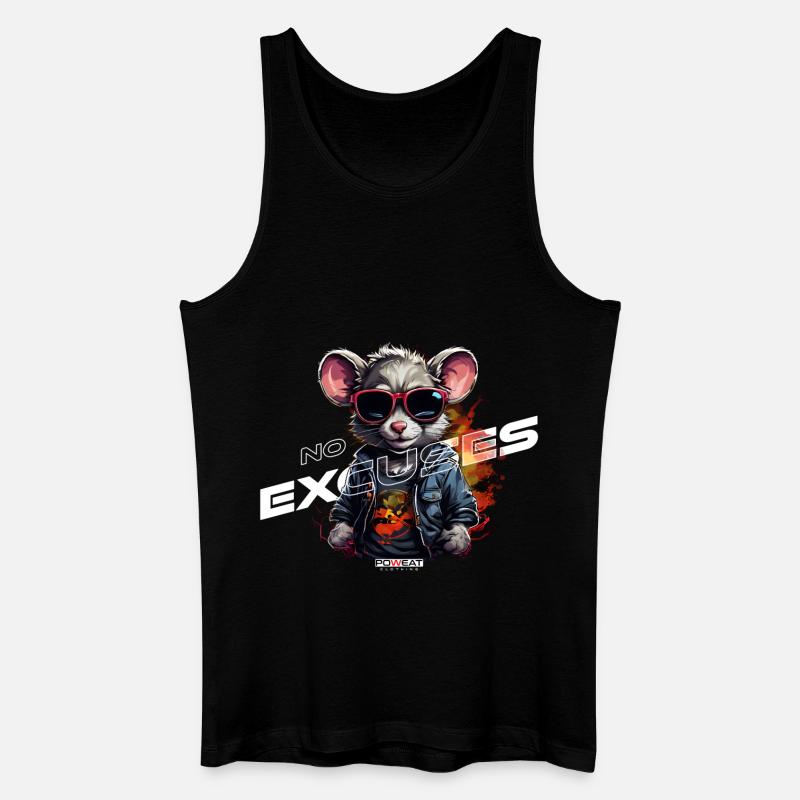 No Excuses - Männer Bio Tank Top - Schwarz