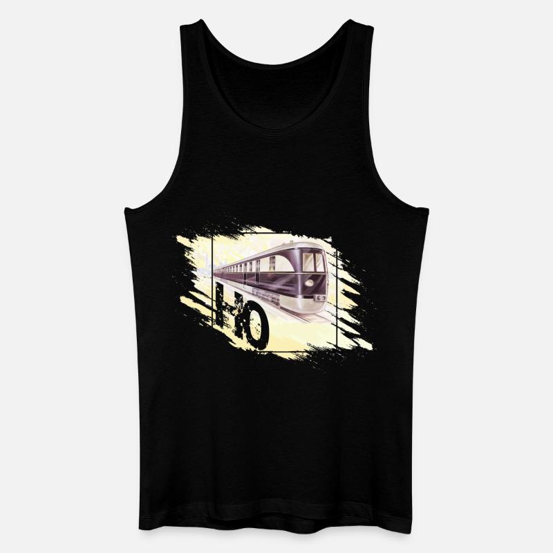 Modellbahn Spur H0 Design - Männer Bio Tank Top - Schwarz
