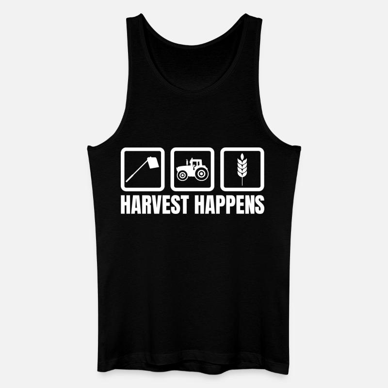 Die Ernte findet statt - Männer Bio Tank Top - Schwarz