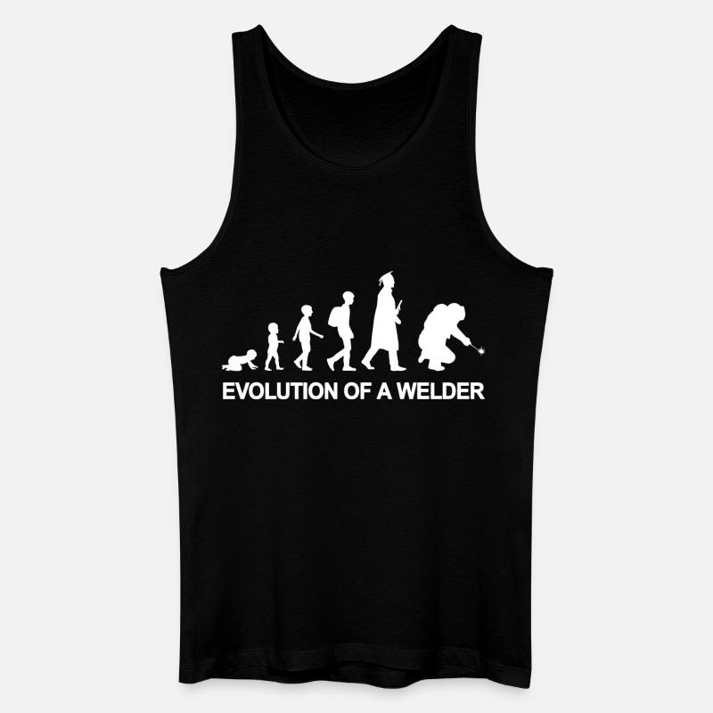 Évolution d’un soudeur - Débardeur bio Homme - noir