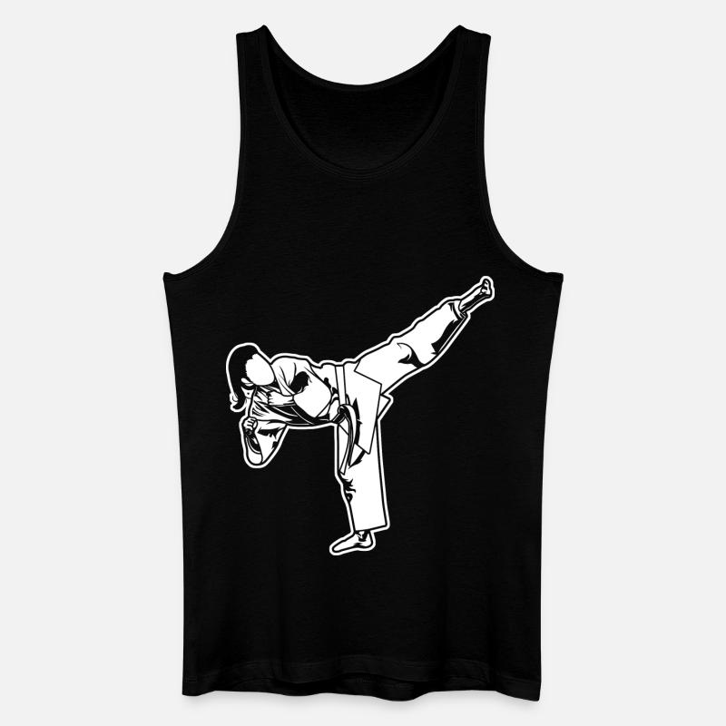 Weibliche Karateka - Männer Bio Tank Top - Schwarz