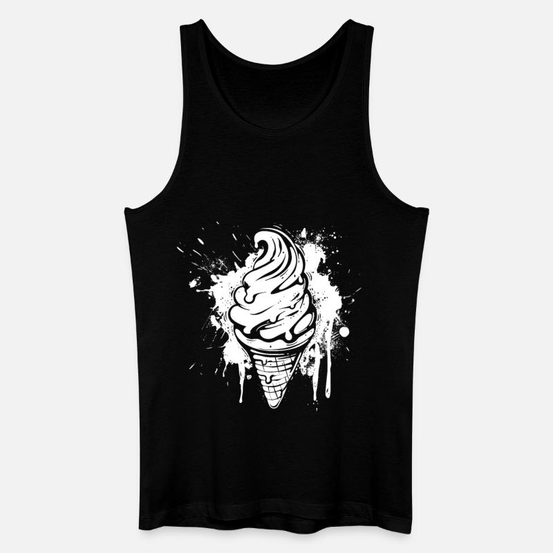 Ice cream cone Splash - Men’s Organic Tank Top - black