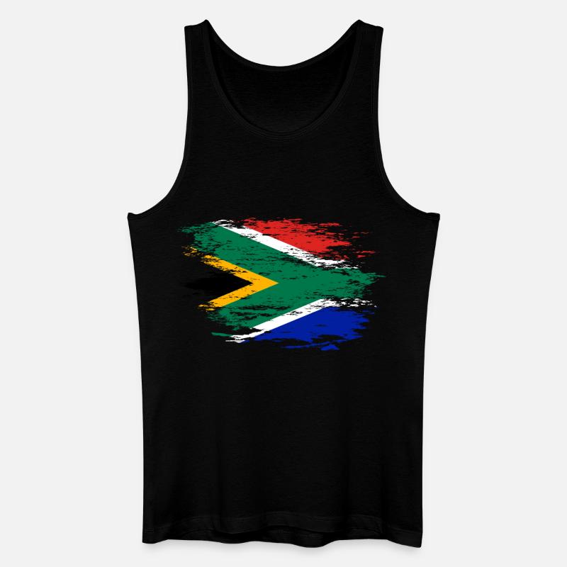 Südafrika Flagge used - Männer Bio Tank Top - Schwarz