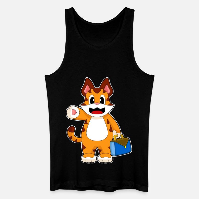 Tiger Unternehmer - Männer Bio Tank Top - Schwarz