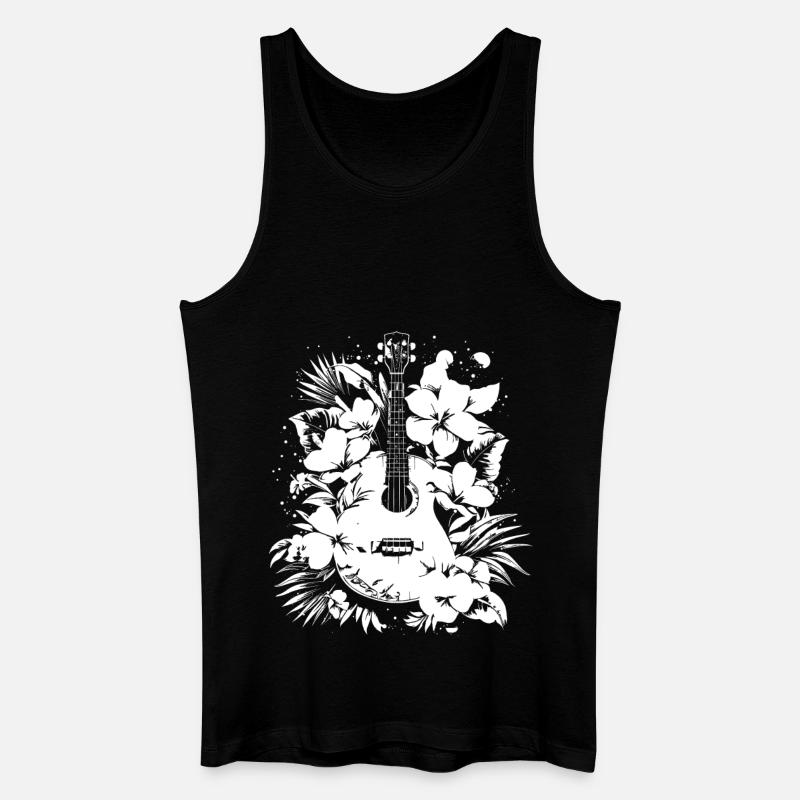 Ukulele Comic - Männer Bio Tank Top - Schwarz