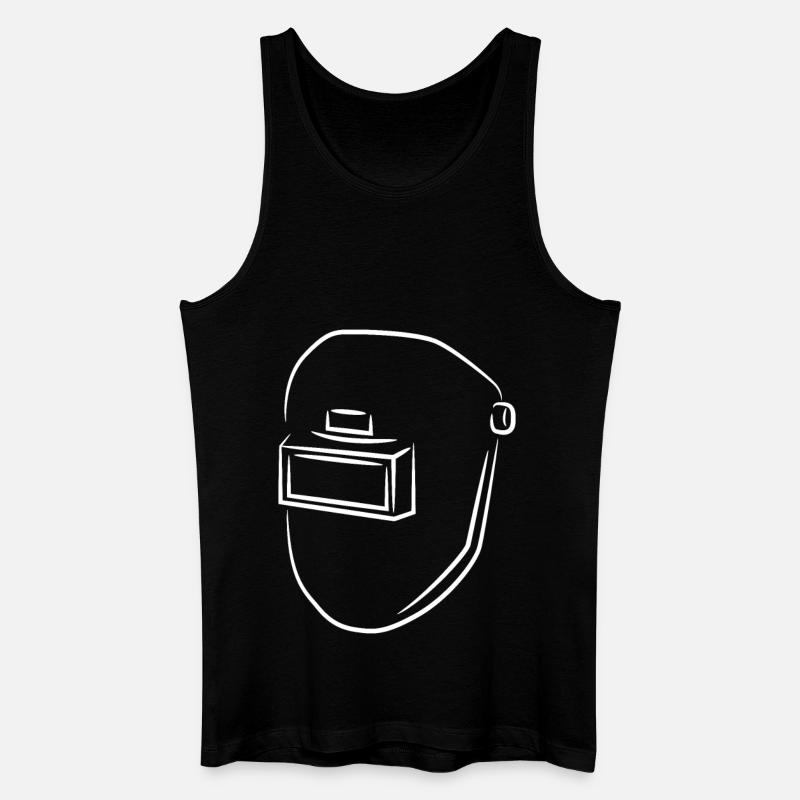 Schweißerhelm - Männer Bio Tank Top - Schwarz