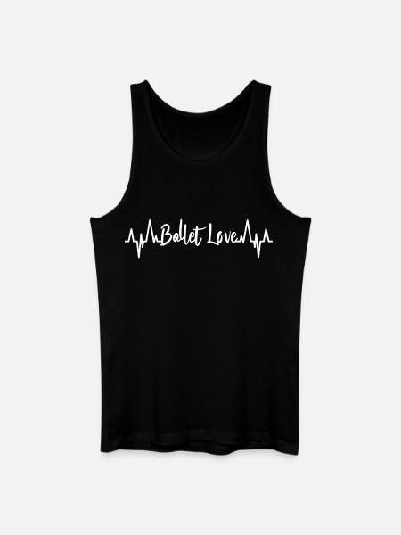 Ballet Love ECG Cardiogram - Men’s Organic Tank Top - black