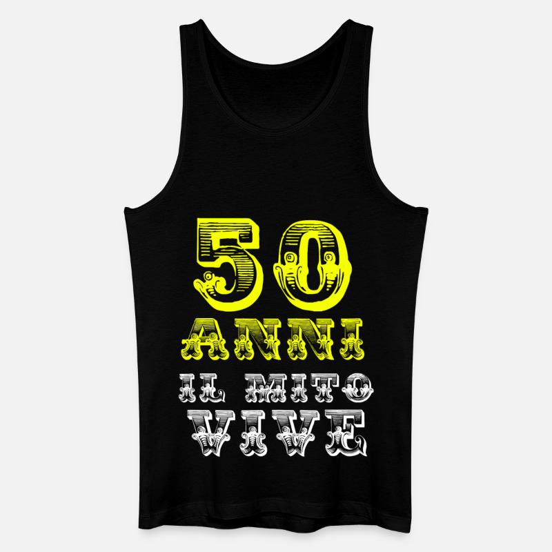 50 Jahre - Männer Bio Tank Top - Schwarz
