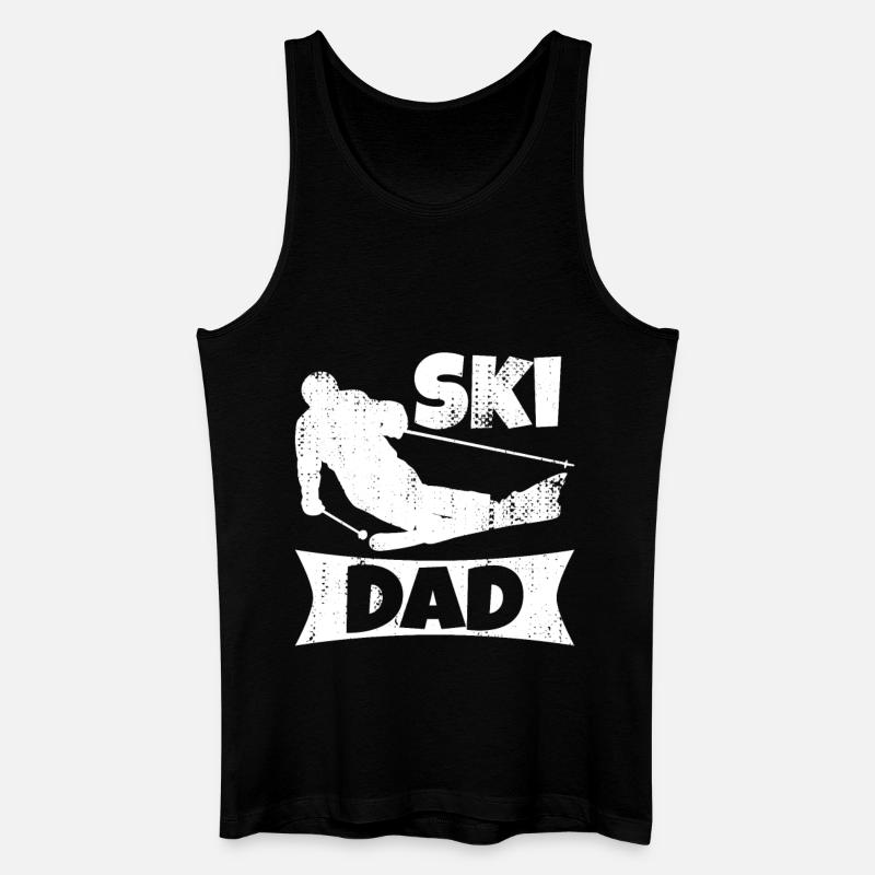 Skifahrer Vater - Männer Bio Tank Top - Schwarz