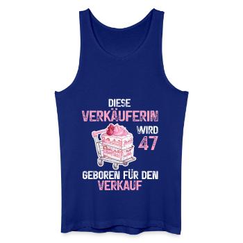 Verkäuferin 47 Geburtstag Verkauf Beruf Spruch - Männer Bio Tank Top - Königsblau - Vorne