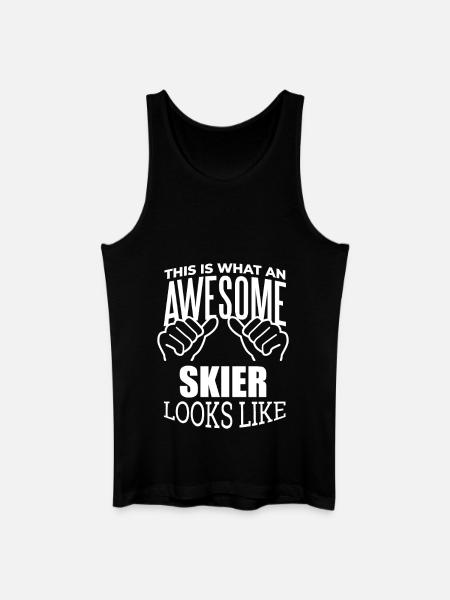 Skiing Skiing Skiing - Men’s Organic Tank Top - black