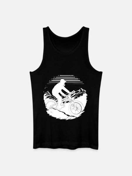 Mountain Biker Drawing - Men’s Organic Tank Top - black