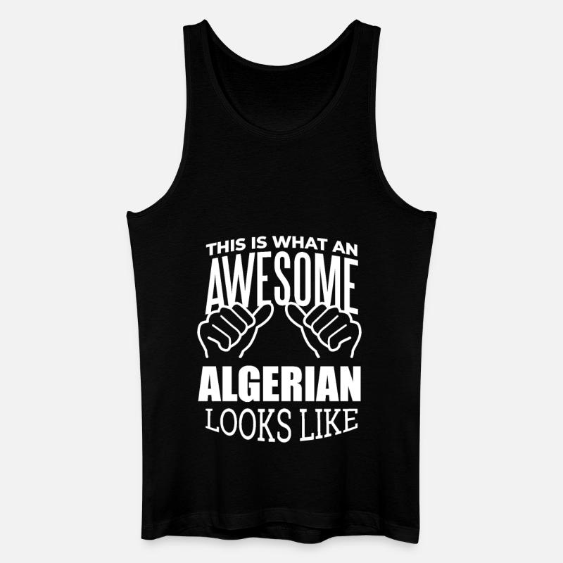 Algerien - Männer Bio Tank Top - Schwarz