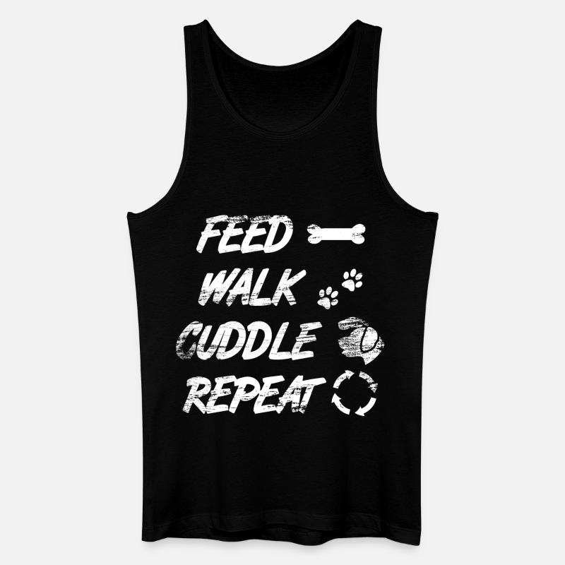 Feed Walk Cuddle Repeat - Men’s Organic Tank Top - black