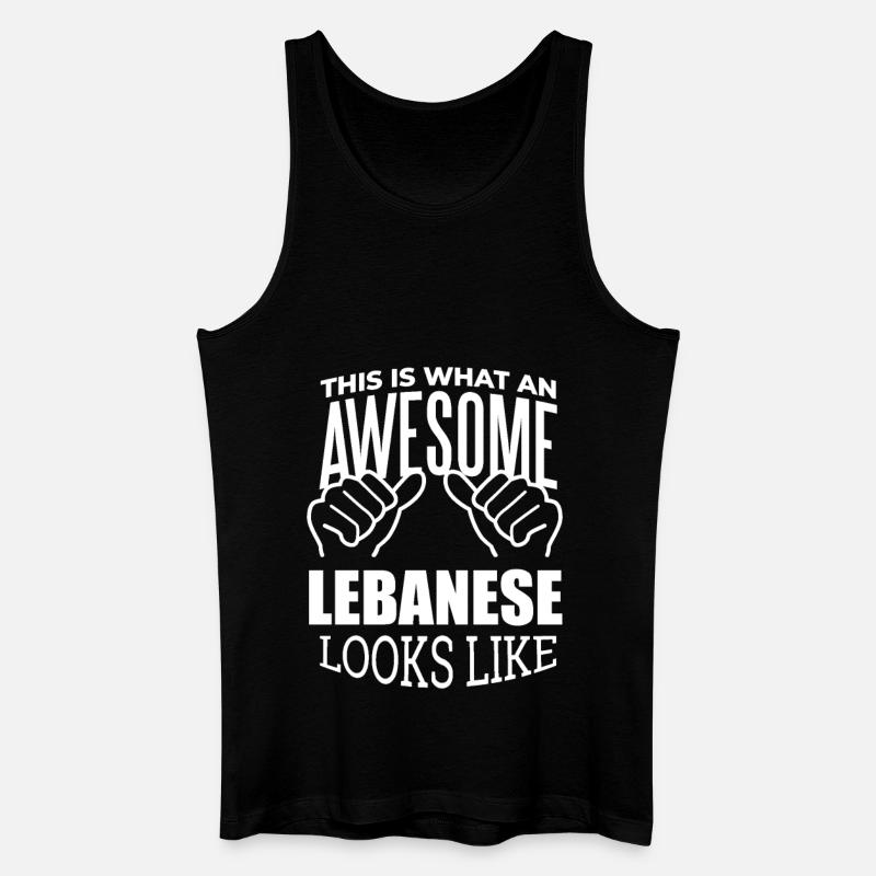 Libanon - Männer Bio Tank Top - Schwarz
