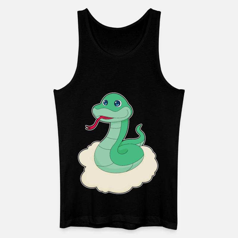 Schlange Wolken - Männer Bio Tank Top - Schwarz
