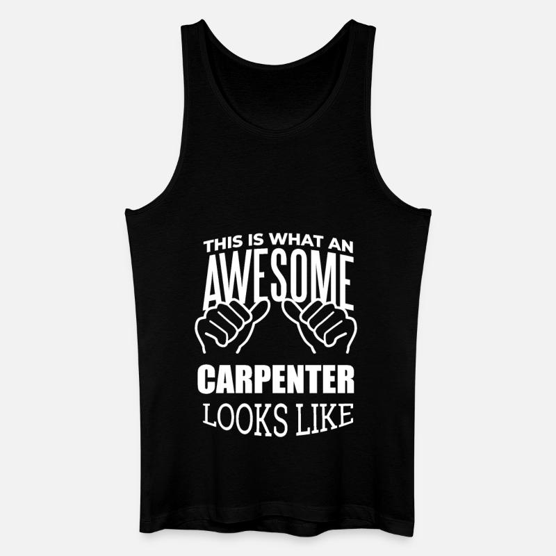 tømrer - Økologisk tanktop til mænd - sort