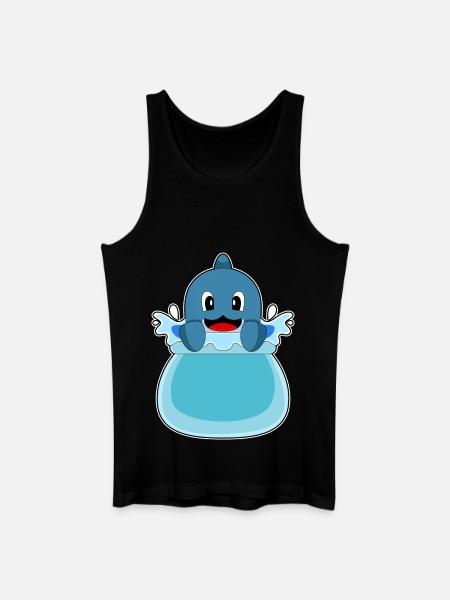 Dolphin Water Pool - Men’s Organic Tank Top - black