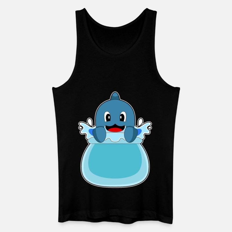 Delfin Aquarium - Männer Bio Tank Top - Schwarz