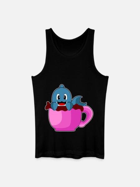 Dolphin Coffee Mug - Men’s Organic Tank Top - black