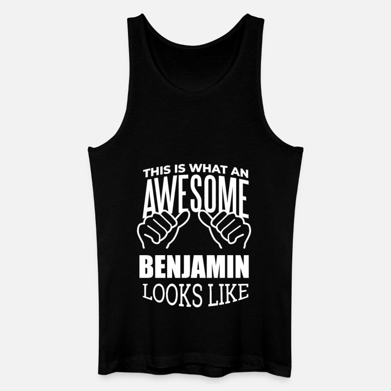 Benjamin - Männer Bio Tank Top - Schwarz