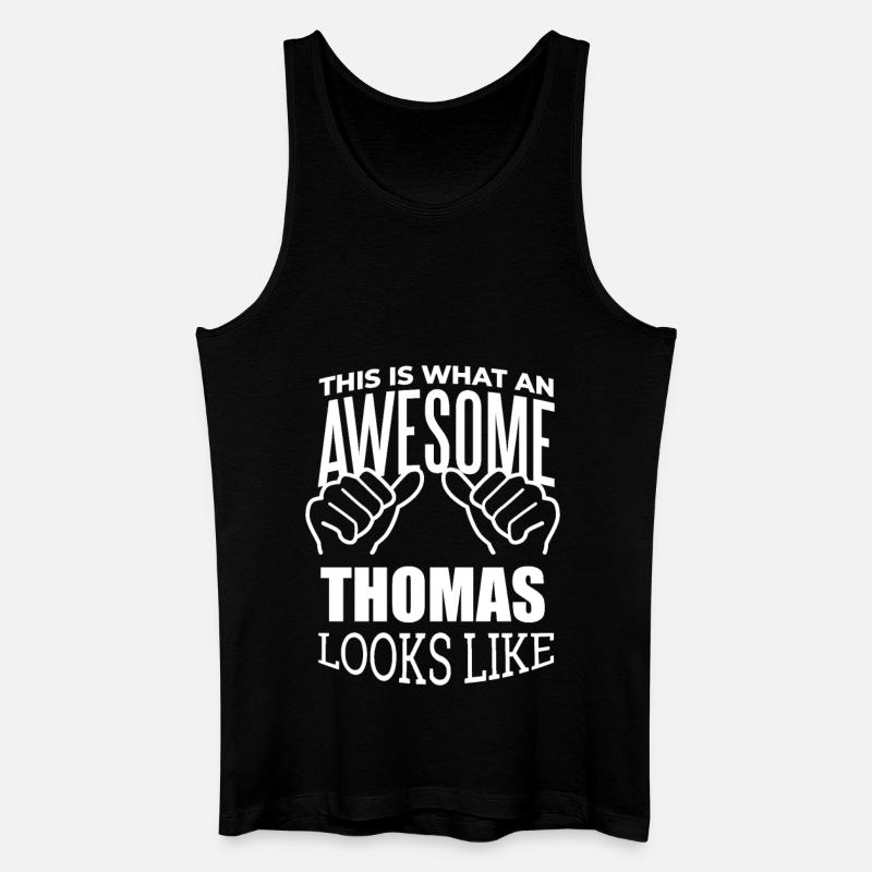 Thomas - Männer Bio Tank Top - Schwarz