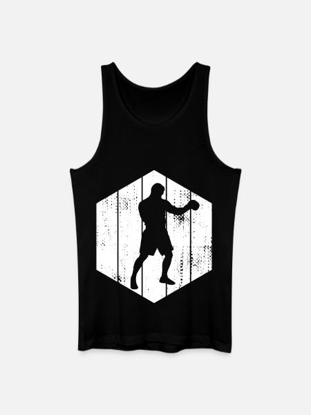 Boxer Sketch - Men’s Organic Tank Top - black