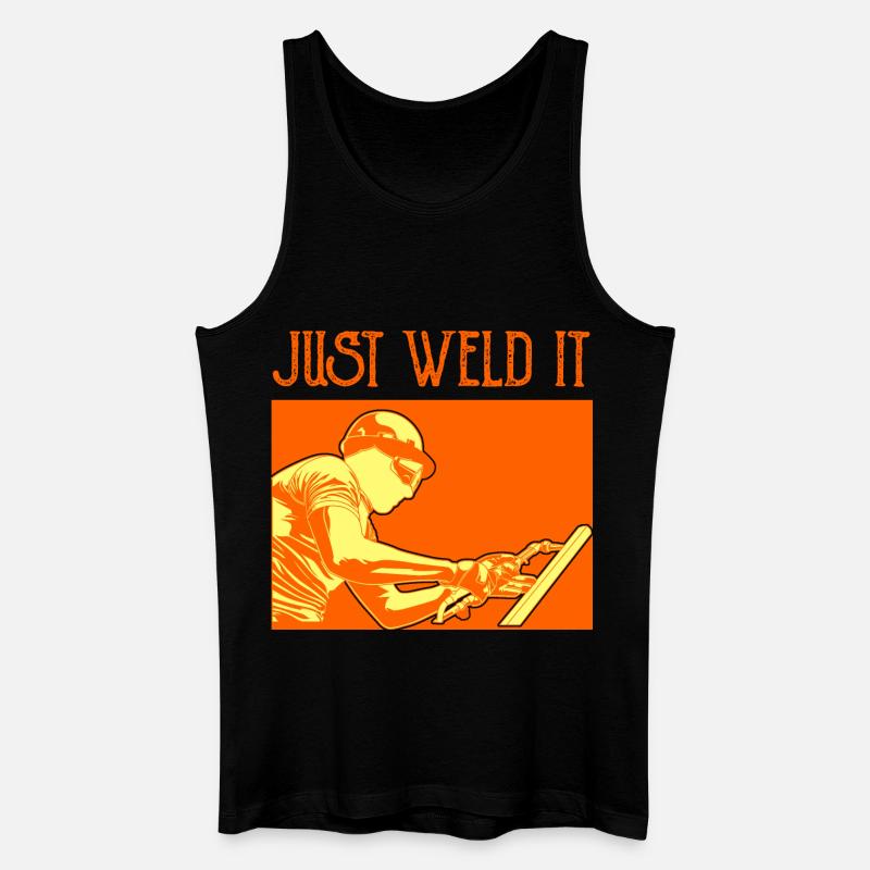 Schweißer Witz - Männer Bio Tank Top - Schwarz