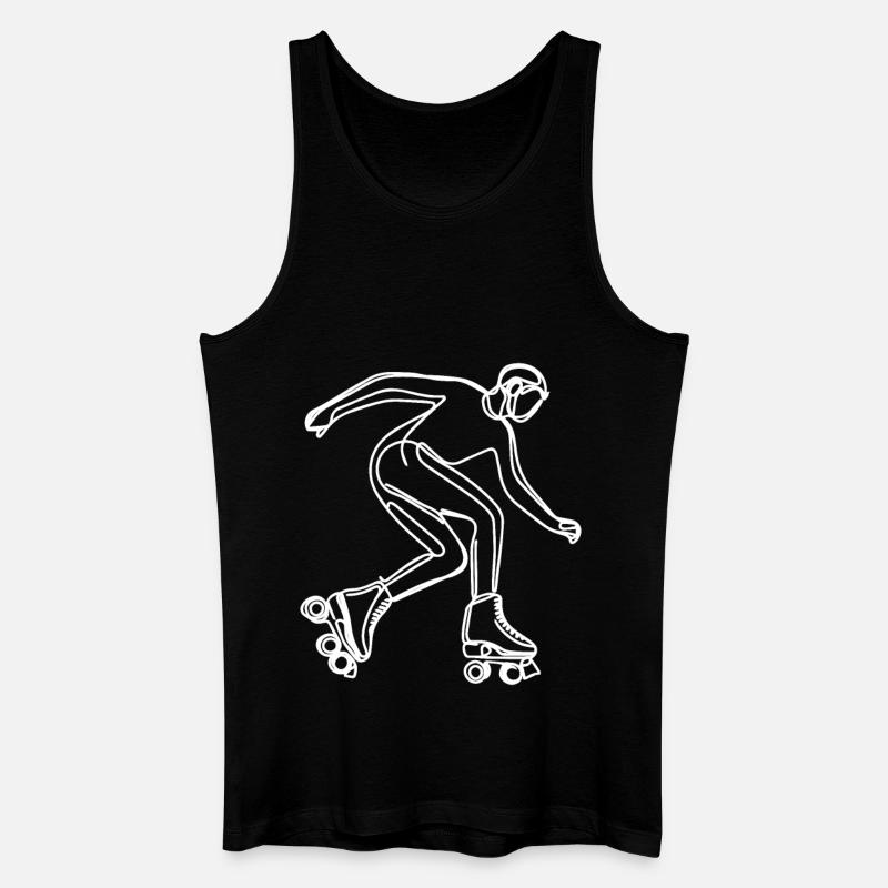 Roller Skater Zeichnung - Männer Bio Tank Top - Schwarz