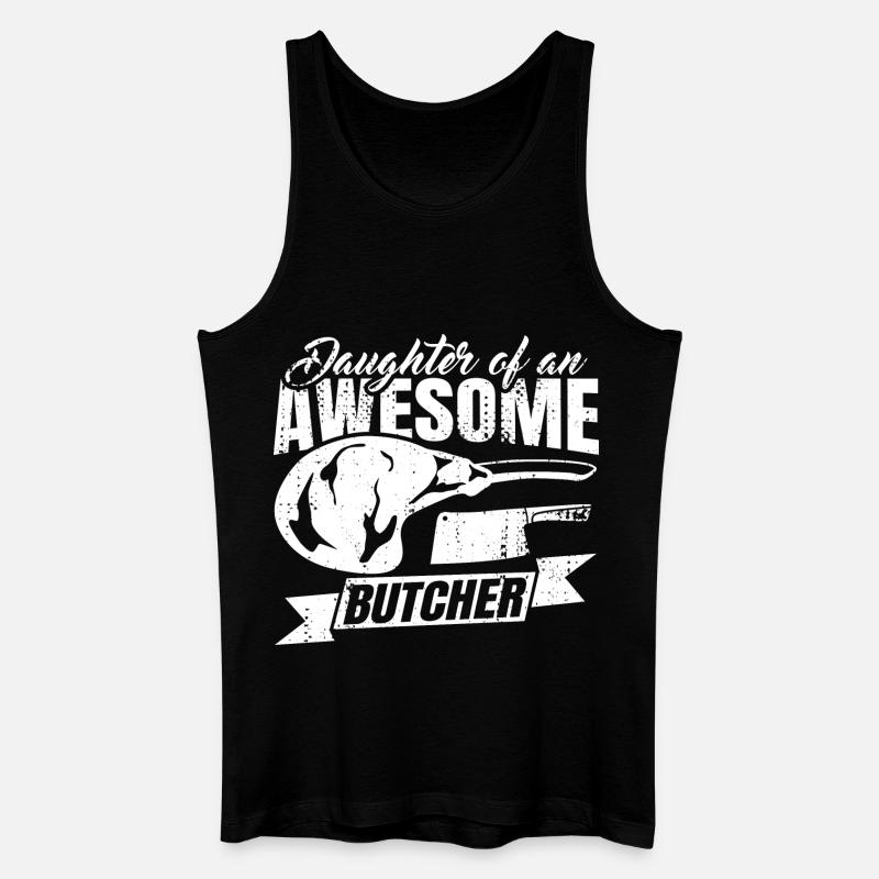 Metzger Tochter - Männer Bio Tank Top - Schwarz
