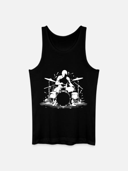 Graphiques Drummer - Débardeur bio Homme - noir