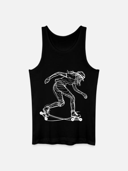 Rollschuh Mädchen - Männer Bio Tank Top - Schwarz