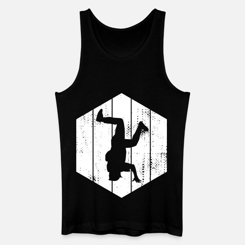 Breakdancer Zeichnung - Männer Bio Tank Top - Schwarz