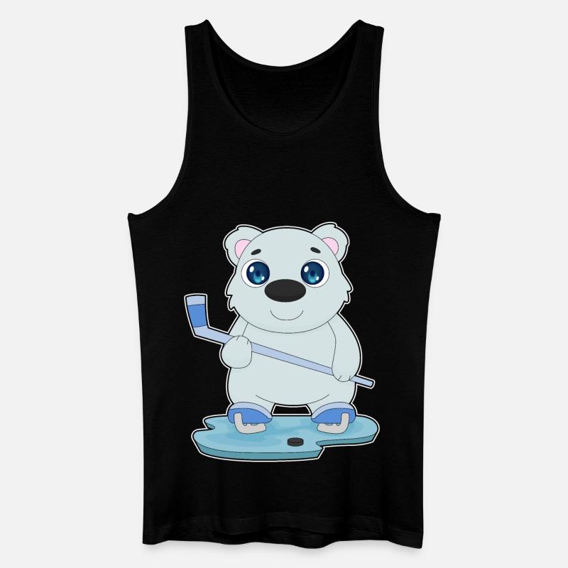 Eisbär Eishockey Eishockeyschläger - Männer Bio Tank Top - Schwarz