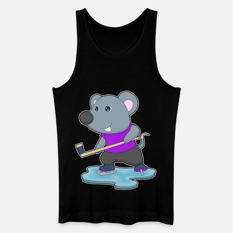 Maus Eishockey Eishockeyschläger - Männer Bio Tank Top - Schwarz
