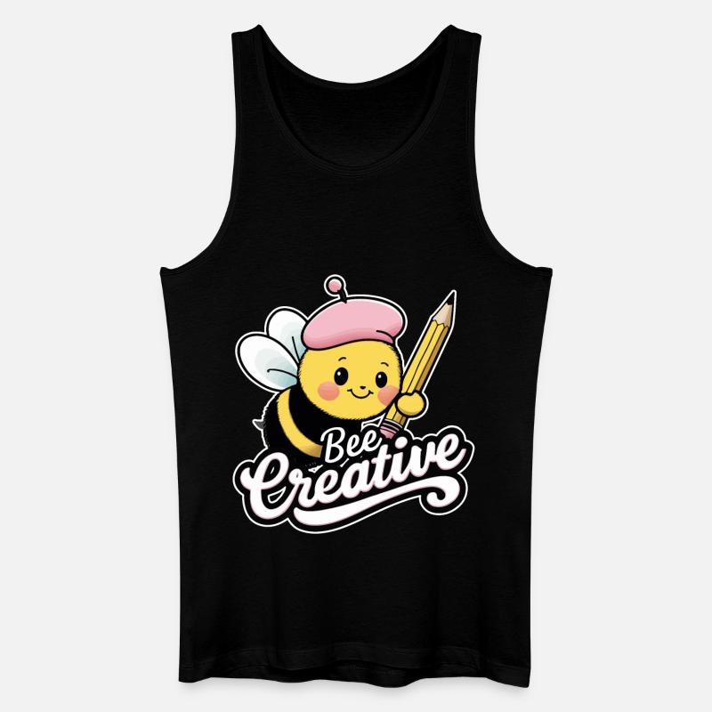 kreative Biene Bee be creative - Männer Bio Tank Top - Schwarz