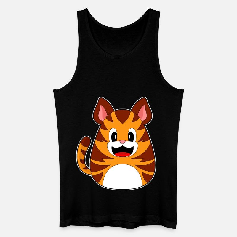Tiger Ostern Osterei - Männer Bio Tank Top - Schwarz
