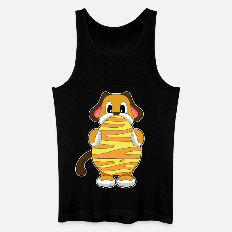 Hund Ostern Osterei - Männer Bio Tank Top - Schwarz