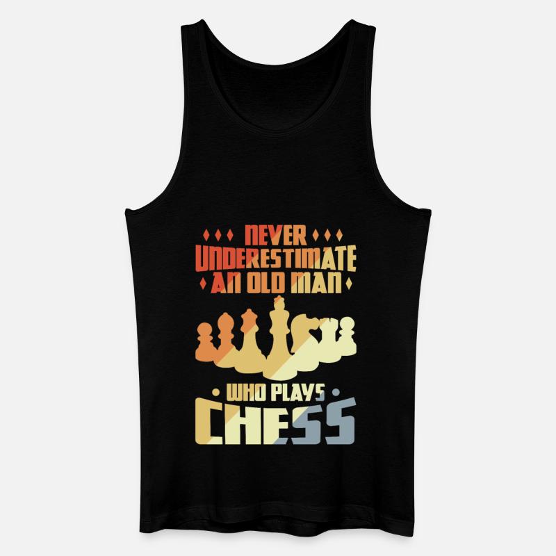 Schach Opa - Männer Bio Tank Top - Schwarz