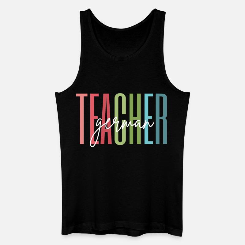 Deutsch Lehrerin Schule Geschenk - Männer Bio Tank Top - Schwarz