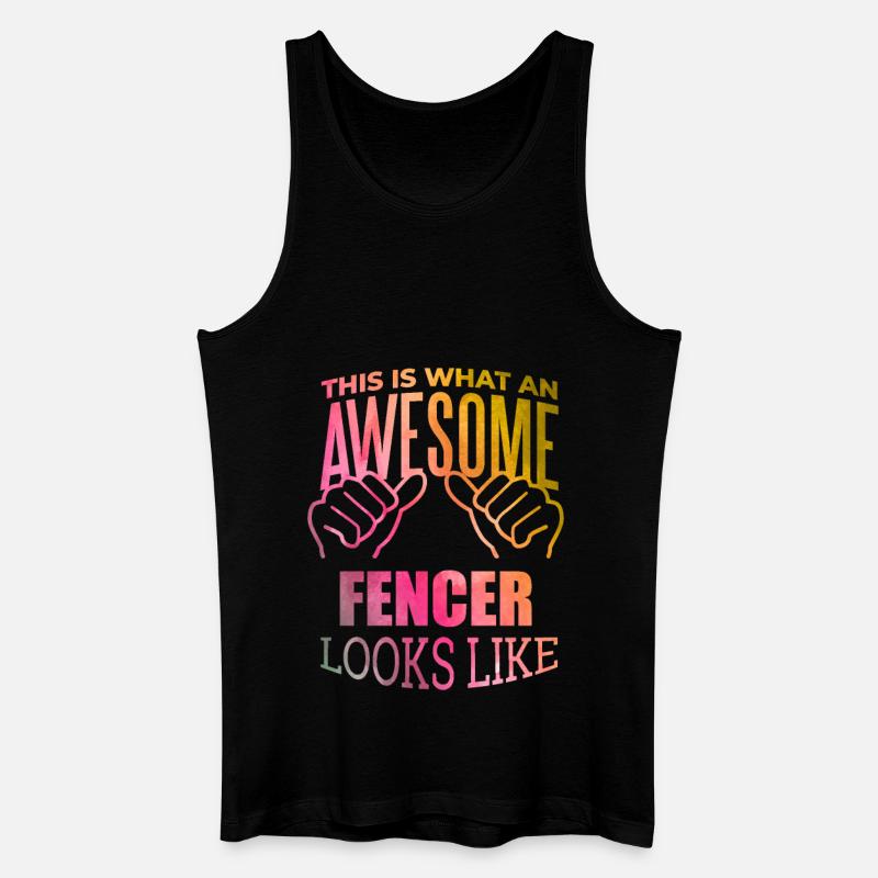 Fechten - Männer Bio Tank Top - Schwarz
