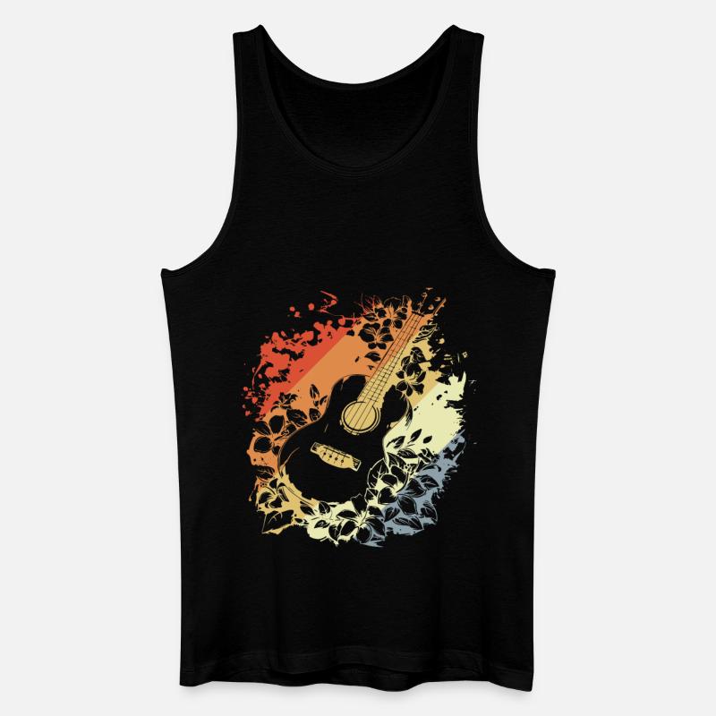 Ukulele Comic Look - Männer Bio Tank Top - Schwarz