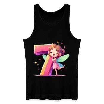 7 Years Fairy Elf Birthday Gift - Men’s Organic Tank Top - black - Front