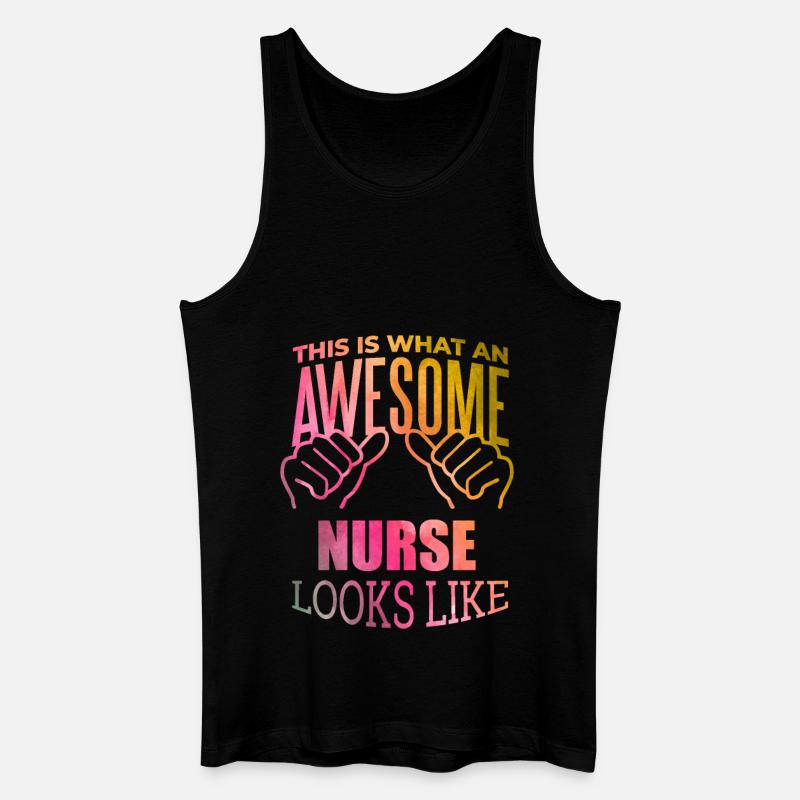 Krankenschwester - Männer Bio Tank Top - Schwarz