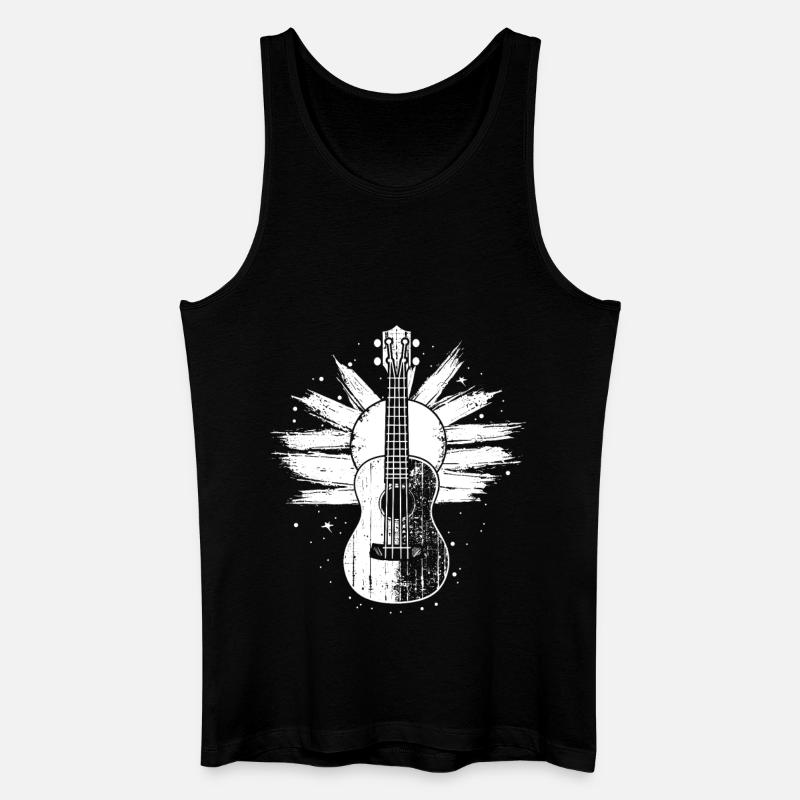 Ukulele Skizze - Männer Bio Tank Top - Schwarz