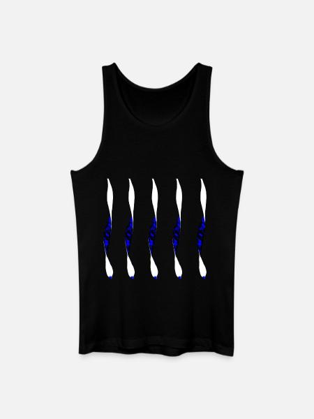 Silhouettes de Flammes Bleues - Débardeur bio Homme - noir