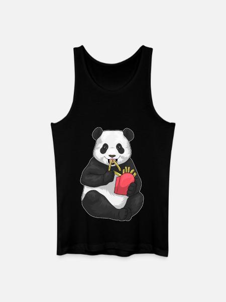 Frites Panda - Débardeur bio Homme - noir