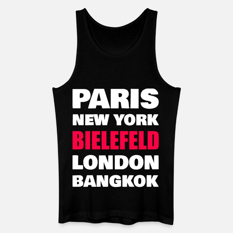 Bielefeld Stadt - Männer Bio Tank Top - Schwarz